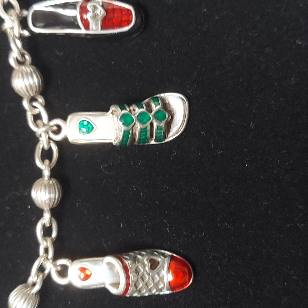 Brighton Enamel Shoe Charm Bracelet